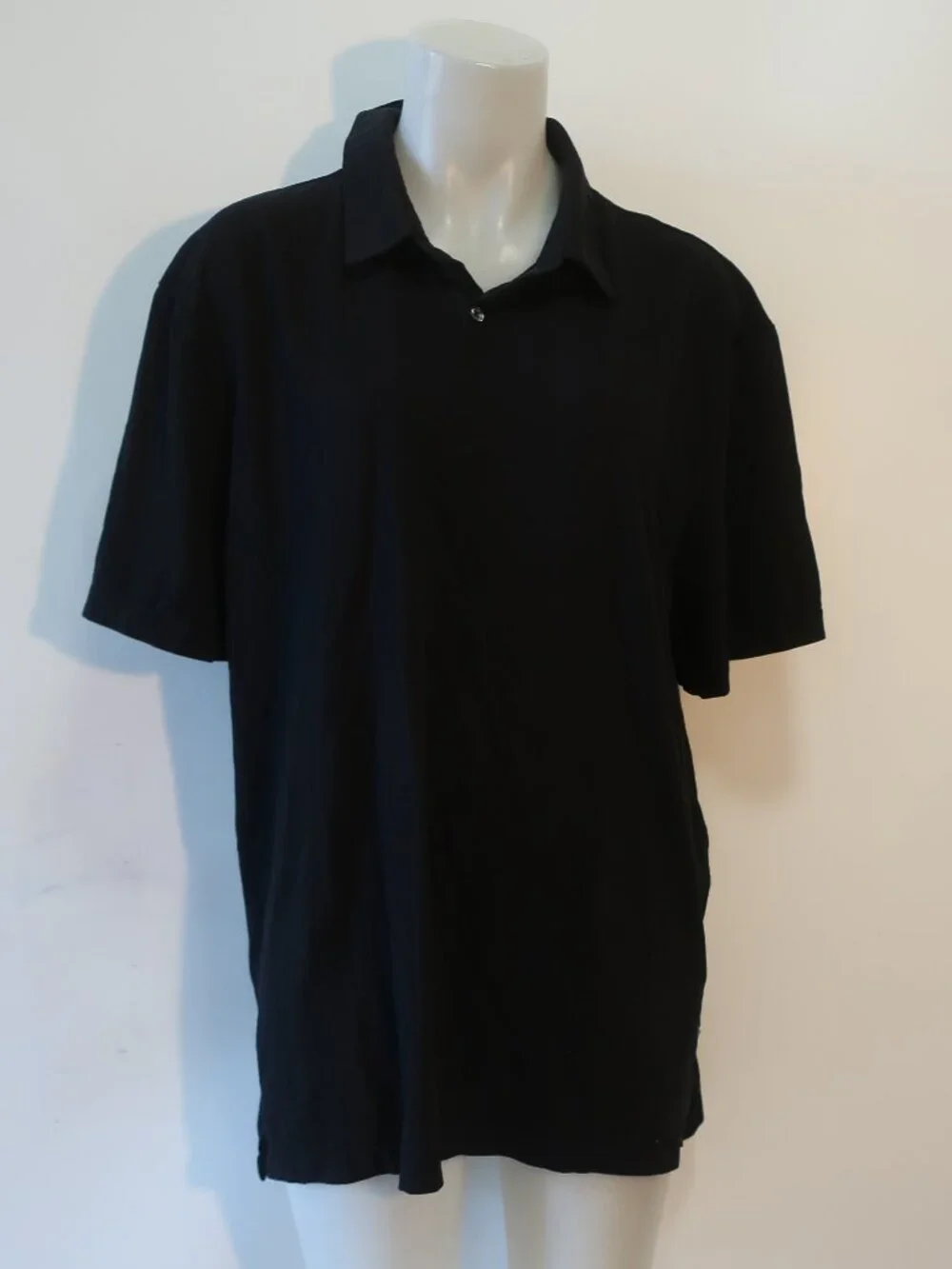 Mens Standard James Perse Black (Item- 156) Supima Cotton Polo Shirt 5 US/XXL - Picture 3 of 13